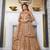 Golden Embroidered Jacket Style Anarkali Suit