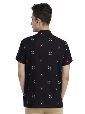 Black Embroidery Cotton Short Kurta 2