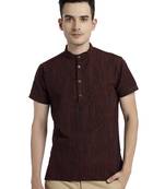 Brown Milange Polycotton Short Kura