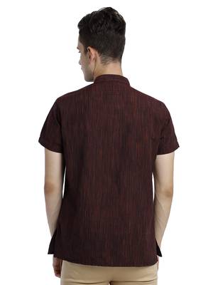 Brown Milange Polycotton Short Kura 2