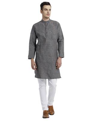 Grey Milange Polycotton Long Kura 1