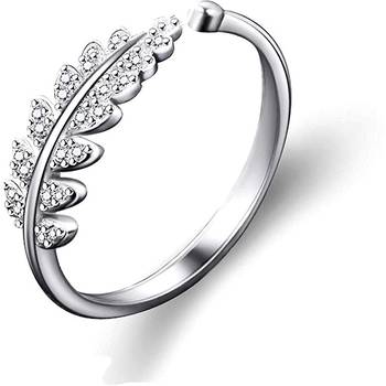 Valentine'S Special Adjustable Silver Plated Cz Ring For Women 2