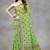 Green woven silk blend saree with blouse