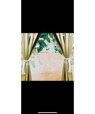 Macrame curtain tieback 1