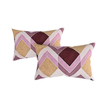 Swayam 144 TC Pure Cotton Rust and Beige Geometric Printed Double Bed Sheet With 2 Matching Pillow Covers 4