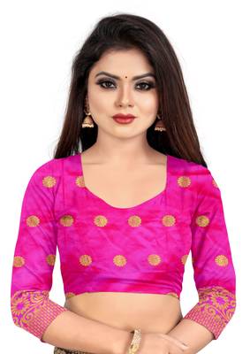 Sea green woven banarasi saree with blouse 4