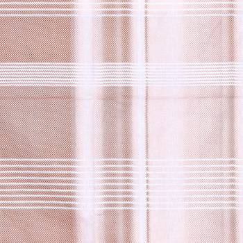 Swayam 144 TC Pure Cotton White and Brown Checkered Printed Bed Sheet With 2 Matching Pillow Covers 4