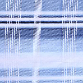 Swayam 144 TC Pure Cotton White and Blue Checkered Printed Bed Sheet With 2 Matching Pillow Covers 4
