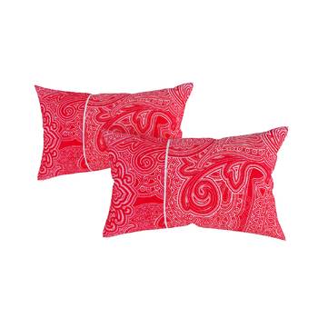 Swayam 144 TC Pure Cotton Maroon and Red Ethnic Motif Printed Bed Sheet With 2 Matching Pillow Covers 3
