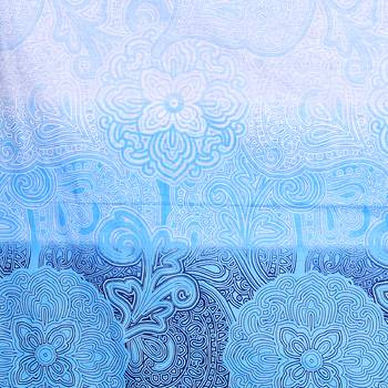 Swayam 144 TC Pure Cotton Navy and Blue Ethnic Motif Printed Bed Sheet With 2 Matching Pillow Covers 4