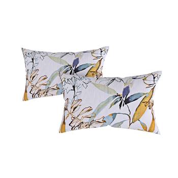 Swayam 144 TC Pure Cotton White and Olive Floral Printed Bed Sheet With 2 Matching Pillow Covers 3