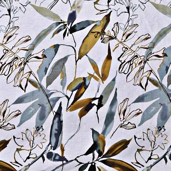 Swayam 144 TC Pure Cotton White and Olive Floral Printed Bed Sheet With 2 Matching Pillow Covers 4