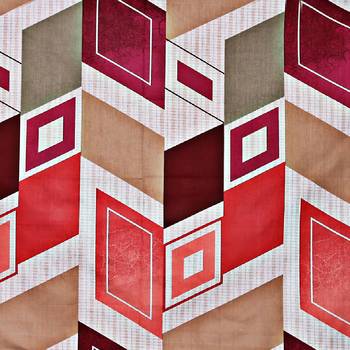 Swayam 144 TC Pure Cotton Red and Beige Geometric Printed Bed Sheet With 2 Matching Pillow Covers 4