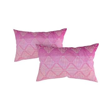 Swayam 144 TC Pure Cotton Purple and White Geometric Printed Bed Sheet With 2 Matching Pillow Covers 3