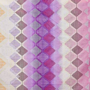 Swayam 144 TC Pure Cotton Purple and White Geometric Printed Bed Sheet With 2 Matching Pillow Covers 4