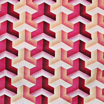 Swayam 144 TC Pure Cotton Pink and White Geometric Printed Bed Sheet With 2 Matching Pillow Covers 4