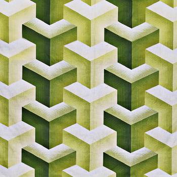Swayam 144 TC Pure Cotton Green and White Geometric Printed Bed Sheet With 2 Matching Pillow Covers 4