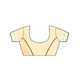 beige embroidered georgette saree with blouse 5