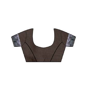 grey embroidered georgette saree with blouse 5