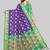 Vatudi Fashion Woven Banarasi Jacquard Purple color Lichi Cotton Silk Saree