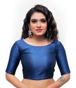 Navyblue Color Banarasi  Silk Womens Readymade BLouse
