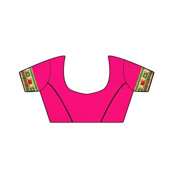 pink embroidered georgette saree with blouse 5