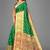 Green woven banarasi saree with blouse