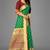 Green woven banarasi saree with blouse