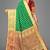 Green woven banarasi saree with blouse