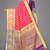 Peach woven banarasi saree with blouse