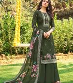 Mehendi embroidered cotton salwar