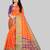 orange woven banarasi saree with blouse