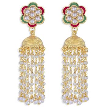 Multicolor pearl earrings 2