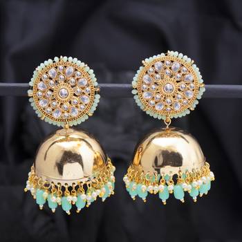Blue pearl earrings 1