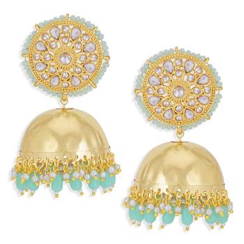 Blue pearl earrings 2