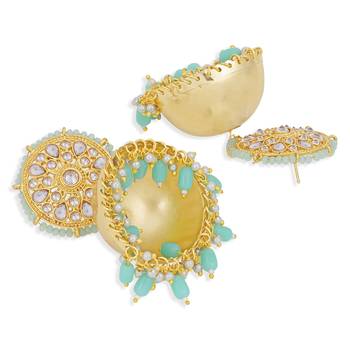 Blue pearl earrings 3