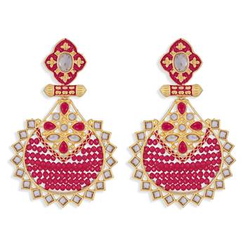 Maroon earrings 2
