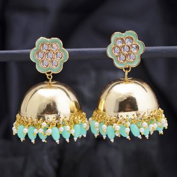 Blue pearl earrings 1