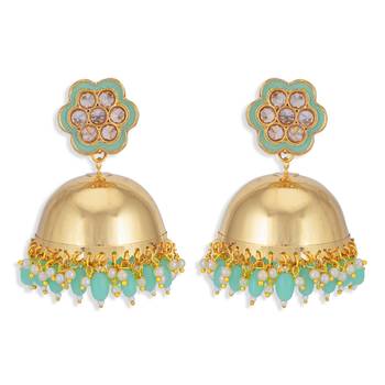 Blue pearl earrings 2
