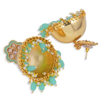 Blue pearl earrings 3