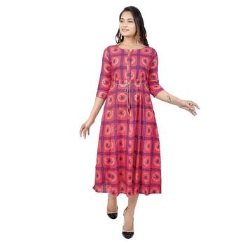 Light-pink printed cotton kurtas-and-kurtis 3