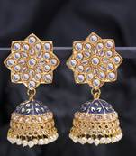 Purple pearl earrings