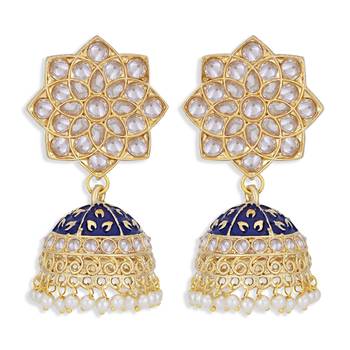 Purple pearl earrings 2