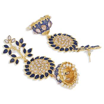 Blue pearl earrings 3