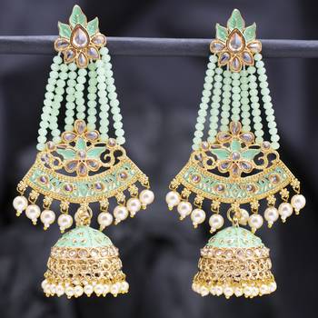 Blue pearl earrings 1