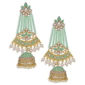 Blue pearl earrings 2