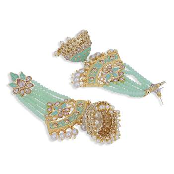 Blue pearl earrings 3