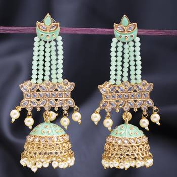 Blue pearl earrings 1
