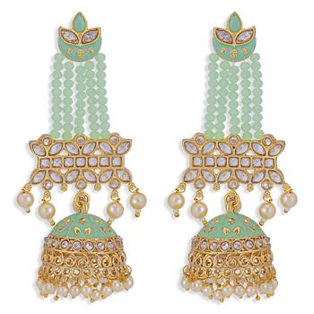 Blue pearl earrings 2