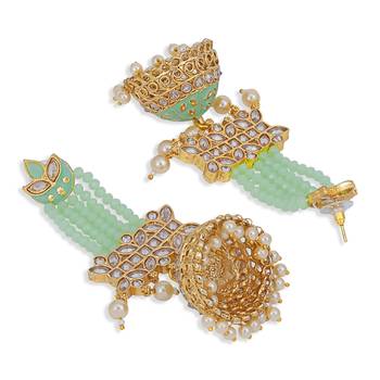 Blue pearl earrings 3